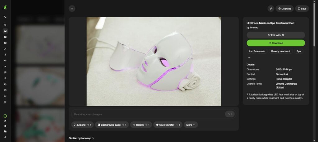 Dermabeam Pro LED light therapy face mask