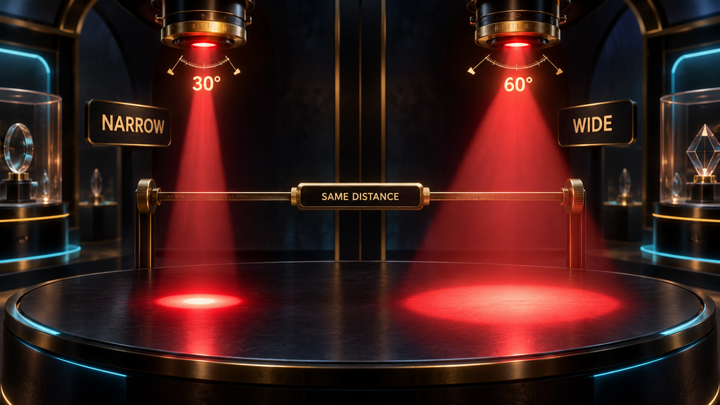 Red light therapy beam angle