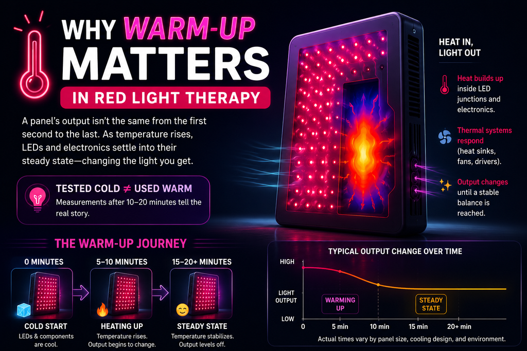 Why a red light panel warm-up.