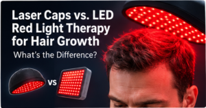 Laser caps vs LED red light therapy for hair growth